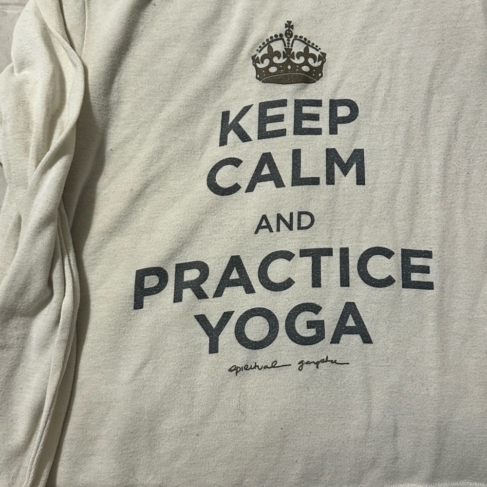 Spiritual Gangster Cream Graphic Sweatshirt